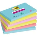 Produktbild: Post-it Miami Super Sticky Haftnotizen 127 x 76 mm Farbig Sortiert Rechteckig 6 Stück à 90 Blatt