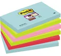 Produktbild: Post-it Haftnotiz 6556SMI 127mm x 76mm Türkis, Neongrün, Neonpink, Mohnrot 540 Blatt