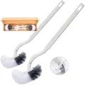 Produktbild: Toilettenbürste Set 2 Stück, gebogen, langer Stiel, Kunststoff, Tiefenreinigung