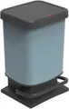Produktbild: Rotho Paso Mülleimer 20l mit Deckel, Kunststoff (PP recycelt) BPA-frei, blau, 20l (29.3 x 26.6 x 45.7 cm), Nicht zutreffend