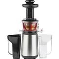 Produktbild: H.Koenig GSX12 Entsafter / Slow juicer / 1 L Fassungsvermögen / 400 W / Tropfstopsystem / mit Tresterbehälter / Edelstahl / schwarz