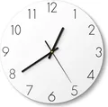 Produktbild: DEQORI Glasuhr Ø30 cm Zahlen 'Weiß' Wanduhr Glas Uhr Design leise Küchenuhr