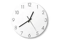 Produktbild: DEQORI Wanduhr 'Unifarben - Weiß' (Glas Glasuhr modern Wand Uhr Design Küchenuhr)