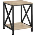 Produktbild: tectake® Beistelltisch, Industrial Style, mit 2 Ablagen, 40,5 x 40,5 x 52,5 cm