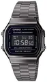 Produktbild: Casio | Vintage | Edelstahlarmband | Schwarzes Zifferblatt | A168WEGG-1BEF Uhr