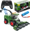 Produktbild: COIL RC-Traktor, Bauernhof Traktor, Mähdrescher Truck, Bauernhofspielzeug, Dampfeffekt, Ferngesteuert, Maßstab: 1:24,Frequenz: 2,4 GHz,Ton,Licht, Grün