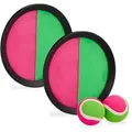 Produktbild: Relaxdays Klettballspiel Set Grün,Pink,Schwarz