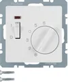 Produktbild: Berker 20306089 Temperaturregler mit Öffner, Zentralstück, Wippschalter und LED,