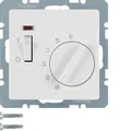 Produktbild: Berker 20306089 Temperaturregler mit Öffner, Zentralstück, Wippschalter und LED,