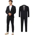 Produktbild: Jeff Anzug Herren JFEzra SET 2-Teiler Herrenanzug (Set, 2-tlg., Anzug Set) 2-teiliges Set schwarz 56