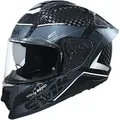 Produktbild: SMK Titan Carbon Nero 06 Helm, grau-weiss, Größe L für Männer