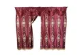 Produktbild: Gardinen by Justyna Verdunkelungsvorhang Bordeaux Barock Gardine, Kräuselband, abdunkelnd, Polyester, Verdunkelung,Blickdicht,Verdunkelt,Barock Stil,Orientalisch Perde