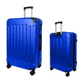 Produktbild: MY TRAVEL BAG Hartschalen-Koffer Reisekoffer ABS Koffer (Handgepäck-Mittel-Groß-Set) 4 Doppel-Rollen Trolley (Königsblau, Großer Koffer (75cm))