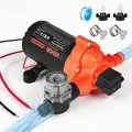 Produktbild: VEVOR Membranpumpe, 12 V DC, 15,1 L/min, selbstansaugende 3-Kammer-Membranwasserpumpe mit automatischem Druckschalter, 2,75 bar Druck, für Wohnmobil, Wohnwagen, Schiff, Yacht, Autowäsche