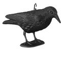 Produktbild: Relaxdays Vogelschreck, 3er Set, zum Hinstellen & Aufhängen, Kunststoff Krähe, zur Vogelabwehr, Garten & Balkon, schwarz