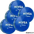 Produktbild: NIVEA Creme 5 x 250ml – Reichhaltige Pflege für alle Hauttypen & jeden Tag