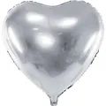 Produktbild: Partydeco Folienballon Herz Silber (1 x) (FB23M-018)