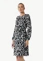 Produktbild: comma Minikleid Midikleid (1-tlg) Loose Fit, langarm, Muster, Print, Bindegürtel