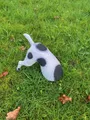 Produktbild: Hund Grabend Buddelnder halber Gartenfigur schwarz Figur  Garten u. innen Deko