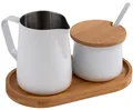 Produktbild: APS Milch-/ Zucker-Set Akazienholz/Edelstahl 5-teilig