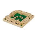 Produktbild: Shut the box 10er Klappenspiel für 4 Spieler Reise-Würfelspiel 10 Klappen