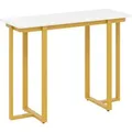 Produktbild: Costway Konsolentisch Moderner Eingangstisch mit Marmor Golden & Weiß