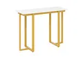 Produktbild: COSTWAY Konsolentisch (1-St), Eingangstisch Marmor mit geometrischem Metallrahmen gold