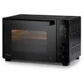 Produktbild: Hisense Mini-Backofen HOM30AF, 30 Liter, 1800 W, Umluftfunktion, digitales Bedienfeld, Schwarz - Schwarz