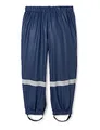 Produktbild: Playshoes Matschhose Regenlatzhose Fleece-Futter Unisex Kinder Wind- und wasserdichte Regenhose Regenbekleidung, marine Bundhose, 98