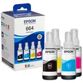Produktbild: EPSON T6646 schwarz, cyan, magenta, gelb Tintenflaschen, 4er-Set