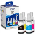 Produktbild: EPSON T6646  schwarz, cyan, magenta, gelb Tintenflaschen, 4er-Set