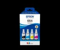 Produktbild: Epson T6646 / C13T664640 Tinten Sparset schwarz, cyan, magenta, gelb (4 Stück)