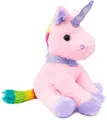 Produktbild: BRUBAKER Kuscheltier Plüsch Einhorn 21 cm (1-St), Stofftier Plüschtier, Plüscheinhorn