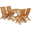Produktbild: 5-tlg. Garten-essgruppe Massivholz Teak Vidaxl