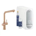 Produktbild: Grohe Blue Home Duo 31454DL1 - L-Auslauf Starter Kit mit 3 Jahre Garantie, mit Festauslauf, Warm Sunset Gebürstet