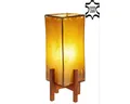 Produktbild: Marrakesch Orient & Mediterran Interior Nachttischlampe Ledertischlampe Janka Braun mit dunkelbraunem Gestell, Handarbeit
