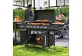 Produktbild: Outsunny Gasgrill inkl Rolle, Seitenbrenner, Thermometer, Grillrost, 21,2 KW Gas-Grill, Grillwagen aus Edelstahl, für Balkon Camping 144,5 x 56 x 110cm