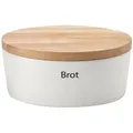 Produktbild: Continenta Brottopf oval mit Holzdeckel 30 x 23 x 13,5 cm