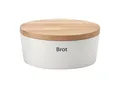 Produktbild: Continenta Brottopf oval mit Holzdeckel 30x23x13,5 | Brotkasten Brotbehälter NEU