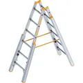 Produktbild: Layher Stehleiter Topic 1061, Treppenleiter, aus Aluminium mit 2 x 6 Sprossen
