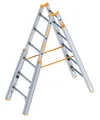 Produktbild: Layher Topic 1061 Treppenstehleiter 2x6 Sprossen Stehleiter Bockleiter Aluleiter
