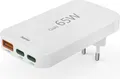 Produktbild: Hama Schnellladegerät, 2x USB-C, 1x USB-A, flaches Mini-Ladegerät, PD, 65 W, WS (00201976)