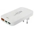Produktbild: Hama Hama 201976 Schnellladegerät 65W 2xUSB-C 1xUSB-A Akku Schnellladegerät 2xUSB-C, 1xUSB-A,PD,65W Weiss, Schnell-Ladefunktion verfügbar