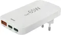 Produktbild: USB-C Ladegerät 65W Schnellladegerät 2x USB-C 1x USB-A Quick Charge weiß