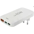 Produktbild: Hama flaches Mini-Ladegerät 65W 2xUSB-C/1xUSB-A, weiß 201976 (4047443532329)
