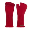 Produktbild: KNIT FACTORY - Cleo Handstulpen - Fingerlose Handschuhe - Gestrickte Handschuhe für Winter - Damen Handstulpen aus Wolle - Hochwertige Qualität - Bright Red