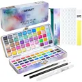 Produktbild: Anyart Aquarellfarben Set 100 Farben in Tragbarer Box, Wasserfarben für Reisen, Aquarell Watercolor Set Mit Pinsel und Aquarellpapier für Künstler und Malerei-Liebhaber