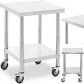Produktbild: Tischarbeitsplatte Auf Rollen, 2 Ebenen, 60 X 60 Cm, Stahl, Bis 120 Kg