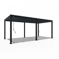 Produktbild: Weide Pergola Deluxe Pavillon Terrassenüberdachung Aluminium 3 x 6 M anthrazit, BxTxH: 600x300x255 cm grau 600 cm x 255 cm x 300 cm