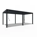 Produktbild: Lamellendach Pavillon Pergola Weide Voll-Alu XXL Terrassenüberdachung 3 x 6 M